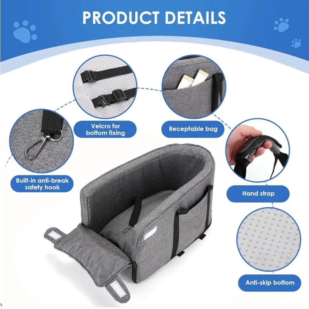 Console Dog / Cat / pet car seat Booster seat NIP